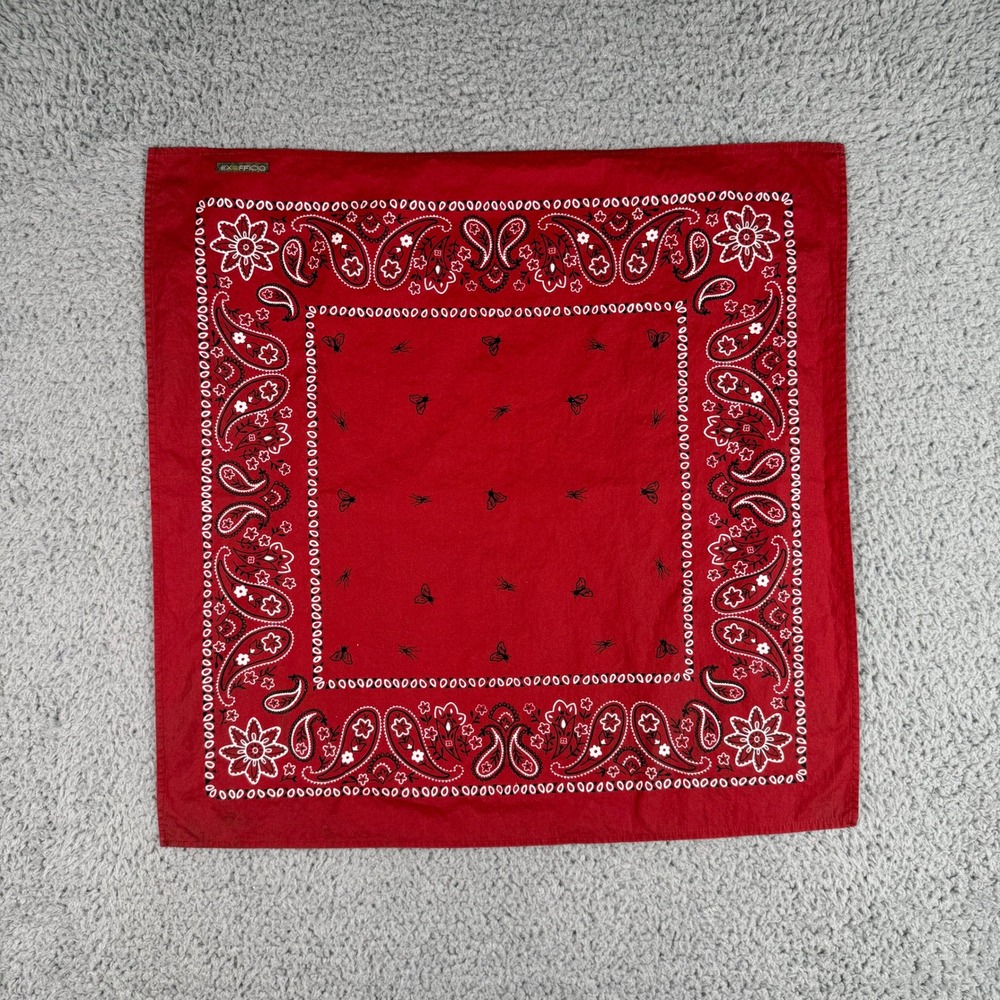 Exofficio Bugsaway Insect Shield Red Bandana O/S Fishing Camping Scarf Kercheif